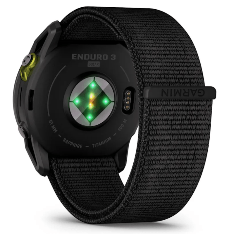 Relogio-Garmin-Enduro-3-Carbon-Gray-DLC-Titanio-com-Pulseira-Ultrafit-Nylon-Preta