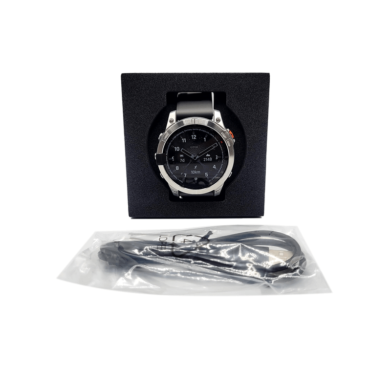 Outlet-Monitor-Cardiaco-de-Pulso-com-GPS-Garmin-epix-Gen-2--Cinza-c--pulseira-de-silicone-Cinza