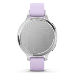 Relogio-Garmin-Lily-2-Active-Prata-Pulseira-Roxo-Jasmim-de-Silicone-com-Monitor-Cardiaco-de-Pulso-e-GPS