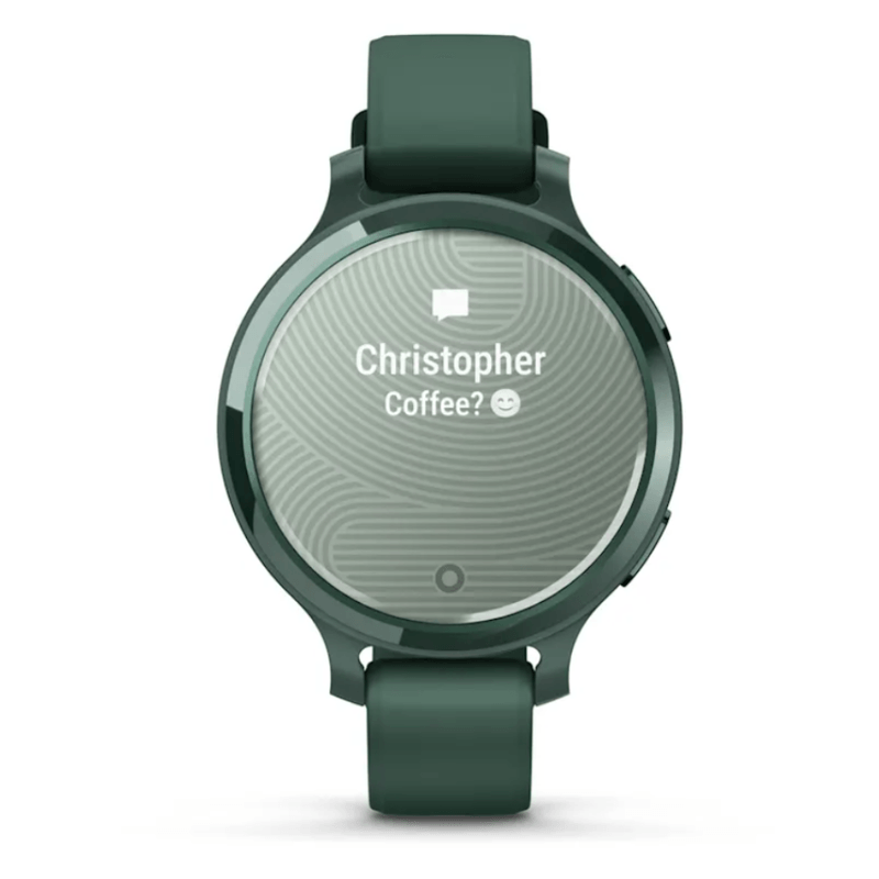 Relogio-Garmin-Lily-2-Active-Verde-Jasper-Pulseira-Verde-Jasper-de-Silicone-com-Monitor-Cardiaco-de-Pulso-e-GPS