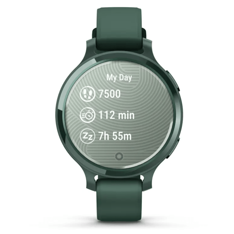 Relogio-Garmin-Lily-2-Active-Verde-Jasper-Pulseira-Verde-Jasper-de-Silicone-com-Monitor-Cardiaco-de-Pulso-e-GPS